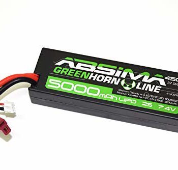 Absima Absima 4140009 4140009-Absima Car/RC Auto LiPo Stick akumulator 7.4V-45C 5000 Hardcase (T-Plug), wielokolorowy 4140009