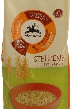 ALCE NERO 6 mc MAKARON Z PŁASKURKI GWIAZDKI Z WITAMINĄ B1 BIO 500 g - ALCE NERO BP-8009004810600