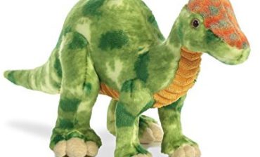 Aurora 60690, Dinozaur Parasaurolophus, 35 cm, miękka zabawka, zielony 60690