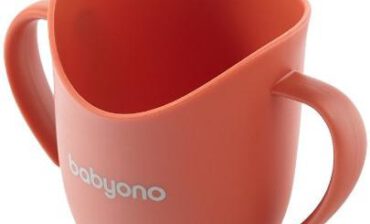 BabyOno ergonomiczny kubek treningowy Flow pomarańczowy 120 ml [1463/02] 1149028