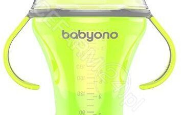 BabyOno Kubek niekapek z twardym ustnikiem Natural Nursing 260 ml 6m+) różowy