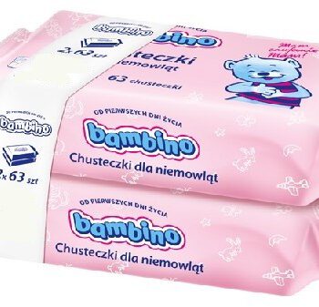 Bambino Chusteczki dla niemowląt 2x63 sztuki