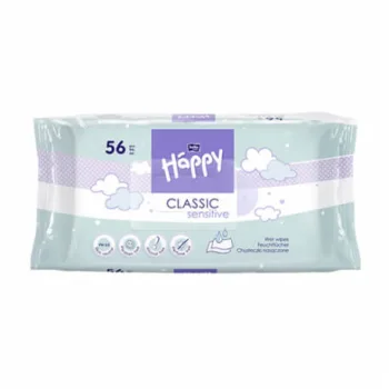 Bella Bella Baby Happy Chusteczki nawilżane Classic Sensitive do skóry wrazliwej 56szt