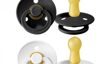 BIBS 2 - Pack Black & White m Smoczek Uspokajający Kauczuk Hevea