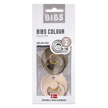 BIBS Denmark Smoczek Uspokajający M Blush & Dark Oak kauczuk 2 szt. Hevea 120211