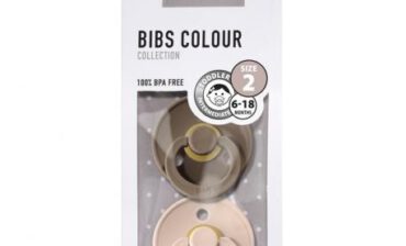 BIBS Denmark Smoczek Uspokajający M Blush & Dark Oak kauczuk 2 szt. Hevea 120211