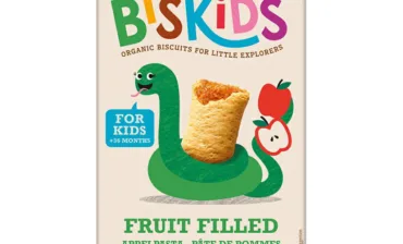 BISkids - BIO miękkie ciasteczka dla dzieci z puree jabłkowym bez dodatku cukru 35% owoce 36M+, 150g