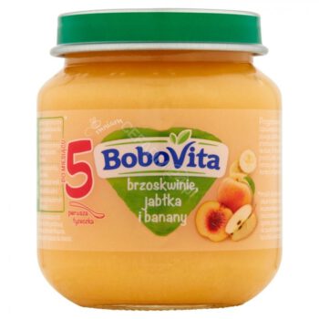 Bobovita Owoce Jabłka banany i brzoskwinie po 5 miesiącu 125g