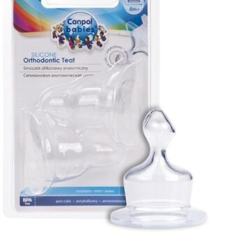 Canpol babies Babies, Smoczek silikonowy ortodontyczny mini, 0m+, 2 szt.