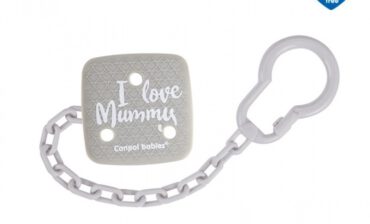 Canpol babies Canpol Łańcuszek do smoczka I Love Mummy : Kolor - Szary 2/434