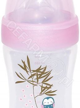 Canpol babies HABERMAN Butelka antykolkowa 0-6m 1/098 kolor różowy 260 ml