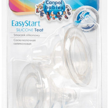 Canpol babies Silikonowe smoczki do butelki szerokootworowej EasyStart x2szt ŚREDNI