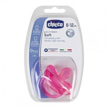 Chicco Artsana Physio Soft smoczek Smoczek uspokajający silikonowy 6 m+ różowy