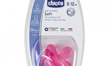Chicco Artsana Physio Soft smoczek Smoczek uspokajający silikonowy 6 m+ różowy