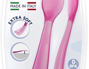 Chicco Miękkie łyżeczki silikonowe Chicco 6m+ 2 sztuki