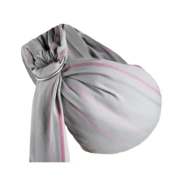 Chusta Zaffiro Hug Me Diamond paski różowo-szare 3,5-13kg