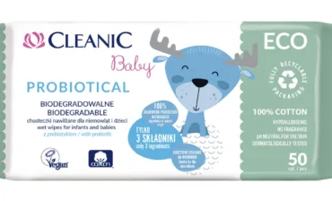 Cleanic Harper Hygienics Baby ECO Probiotical nawilżane chusteczki dla niemowląt i dzieci 50 sztuk 7082915