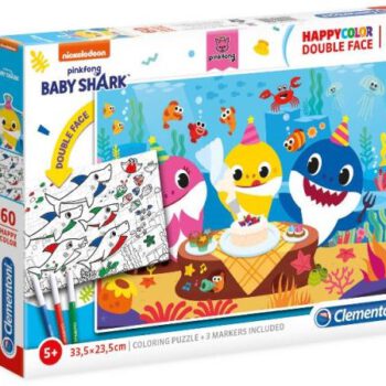 Clementoni Puzzle 60 Happy Kolor dwustronne Baby Shark -