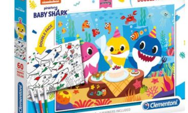 Clementoni Puzzle 60 Happy Kolor dwustronne Baby Shark -