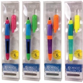 Cresco Pióro kulkowe First Pen + 6 naboi mix