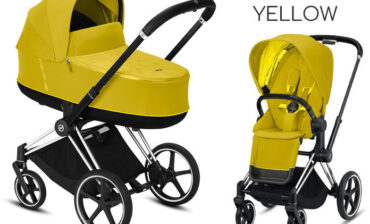 Cybex Platinum PRIAM 2.0 CHROME BLACK 3w1 Mustard Yellow Chrome Black Frame