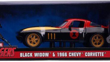 Dickie Toys Auto Marvel Black Widow Chevy 1966 1:24
