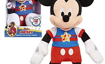 Disney Mickey&Minnie, Muzyczny plusz, z funkcjami dźwiękowymi i świetlnymi, 30 cm, zabawka dla dzieci od 3 lat, MCC13 MCC13