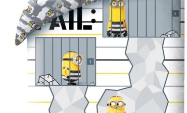 Dziecięca pościel bawełniana Minionki rozrabiają Minionki, 140 x 200 cm, 70 x 90 cm