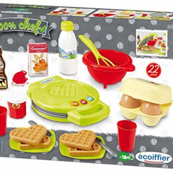 Ecoiffier 2631 Zabawkowy Zestaw do Pieczenia z Gofrownicą, Wielokolorowy 7600002631