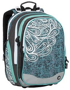 Element Bagmaster Plecak Szkolny czterokomorowy tyrkusowy + biały + szary Bagmaster 9 A