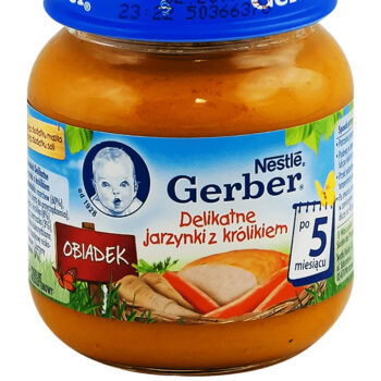 Gerber Obiadek - delikatne jarzynki z królikiem po 5 miesiącu