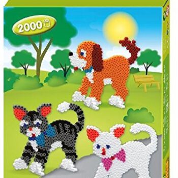 Hama 3433 zestaw do robienia biżuterii psa i kota, płyty ok. 2000 prasowania pereł, 2 długopis i akcesoria
