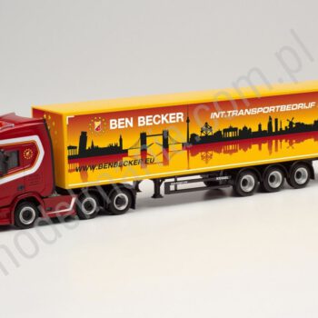 Herpa Scania R Highline z naczepą kurtynową, Ben Beck 314091
