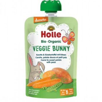 Holle Baby Mus warzywny Wegetariański Królik marchewka słodki ziemniak groszek - 100 g L061