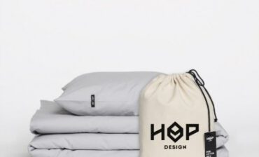 HOP DESIGN Pościel Perkal 90x120 Hop Design Kids Pure Jasny Szary 113A-72944