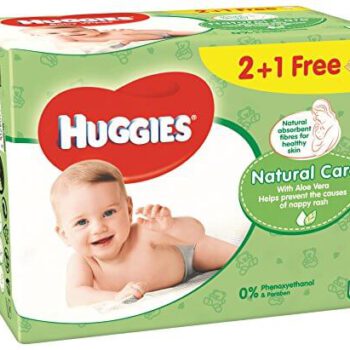 Huggies chusteczki nawilżane Natural Care 3 x 56 szt 3-pack