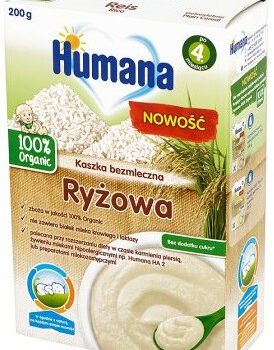 Humana 100% Organic Kaszka bezmleczna ryżowa po 4 m-cu