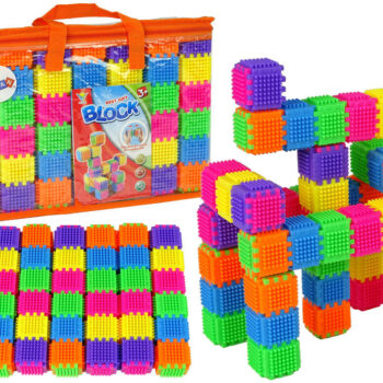 Import LEANToys Klocki Wafle Kolorowe Torba 182 Sztuki LT-9840-0