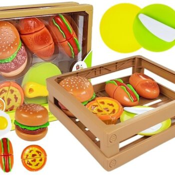 Import LEANToys Zestaw Do Krojenia Burger na Rzepy w Skrzyni 4453