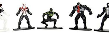 Jada Toys Marvel Spider-Man 5er Pack Nano metalfigs 4 cm figurka do zbierania 99253 wiernie oddaje, wykonany z wysokiej jakości diecast-metalowe, małe figurki nadaje się idealnie do każdego kolekcjonera
