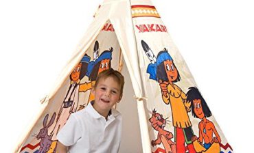 John JOHN 78607 Yakari Tipi namiot Indianie namiot, wigwam, namiot do gry, namiot, do zabawy dla dzieci z nadrukiem motyw dla dzieci