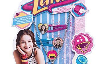 Joy Toy 93760 Soy Luna zestaw z 2 spinki do włosów, łańcuszek i pierścień na backercard, kolorowy 93760