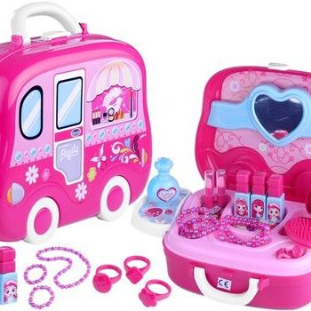 Lean Toys Toaletka na kółkach walizeczka + akcesoria