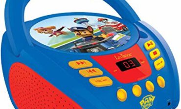 Lexibook Paw Patrol Boombox odtwarzacz CD, gniazdo wejściowe AUX, zasilanie AC lub akumulator, niebieski / czarny, RCD108PA_10