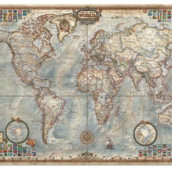 Lider Serwis Zbigniew Raszka Puzzle 1500 Świat mapa stylizowana polityczna
