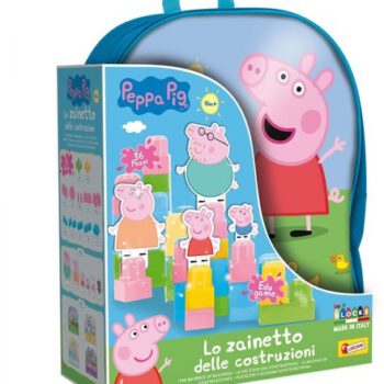 Lisciani Świnka Peppa Plecak z klockami konstrukcyjnymi