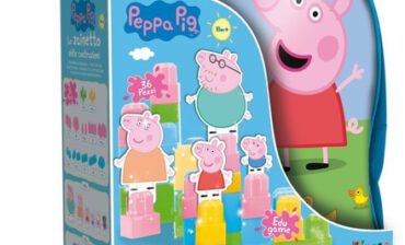 Lisciani Świnka Peppa Plecak z klockami konstrukcyjnymi