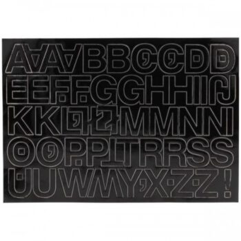Litery samoprzylepne 3cm, czarne, 1 arkusz GR900