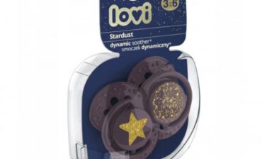 LOVI Lovi Smoczek silikonowy dynamiczny 3-6m Stardust violet 2szt