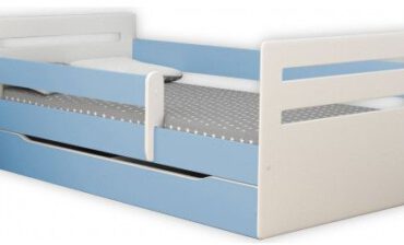 Łóżko chłopięce z szufladą Candy 2X 80x160 niebieskie